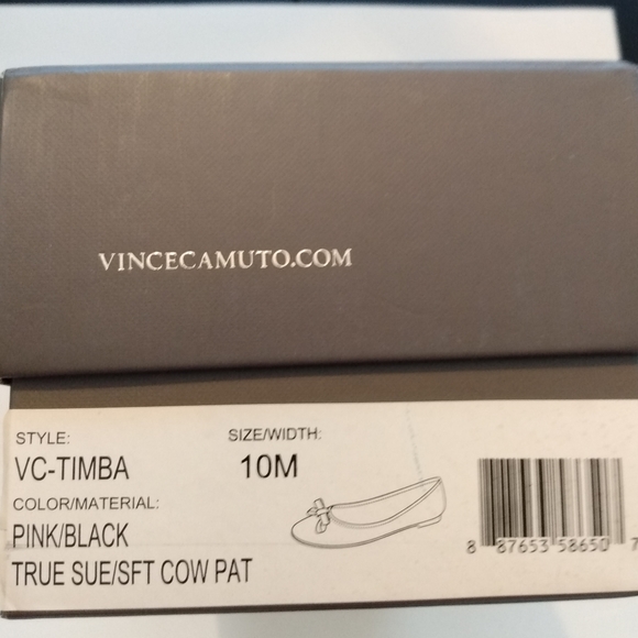 Vince Camuto  VC- Timba Pink/Black  Suede Ballet Flats size 10 - Picture 6 of 6